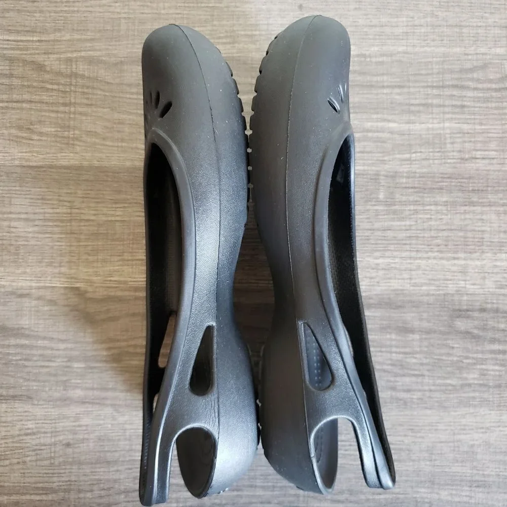 Crocs Kadee Slingback Slip-On Ballet Flats Shoes Cutouts Black Size Women's 8